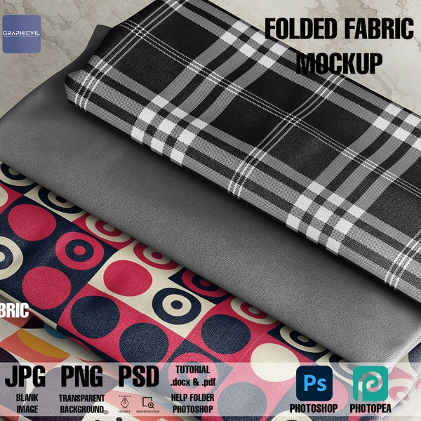 Maqueta de tela doblada: Plantilla de patrón (PSD)