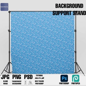 Background support stand Mockup Stand display scene, Photography backdrop set, Banner mockup, Product banner stand, Portable backdrop frame