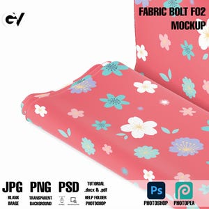 Stoffballen Mockup: Musterpräsentation (PSD)