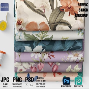 Stoffstapel-Mockup: Mustervorlage (PSD)