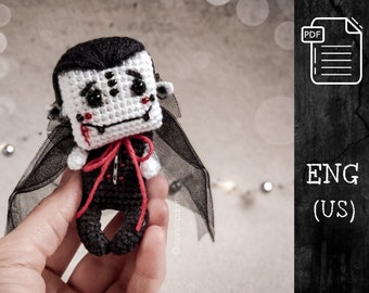 Crochet pattern Baby Dracula / Vampire crochet pattern / Amigurumi vampire pattern / Halloween doll pattern / Crochet cute vampire
