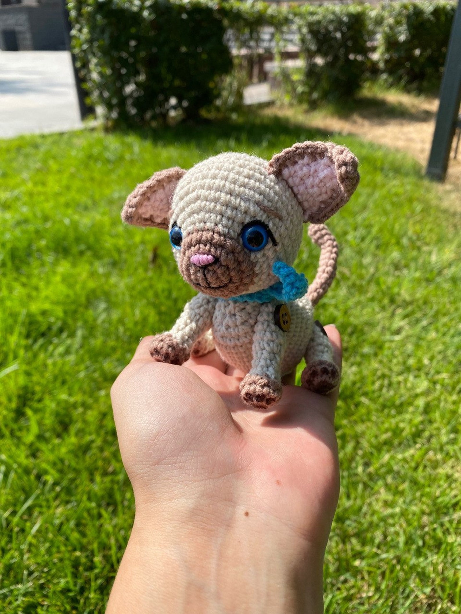 PDF Crochet Cat in a Carrier Bag Pattern Amigurumi Cat Etsy