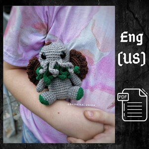 PDF Cthulhu Amigurumi Pattern, Digital Download, Baby Cthulhu, Crochet pattern Cthulhu, Cute Cthulhu, Cthulhu Calling Pattern, Mini Cthulhu