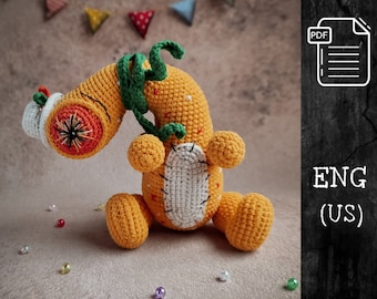 Crochet pattern happy monster / Amigurumi cute monster / Digital Crochet Pattern