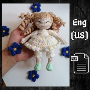 PDF Crochet Pattern Sleeping Baby Doll, Amigurumi Doll Pattern, Cute Handmade Crochet Doll, DIY Baby Doll Gift, Eco-Friendly Handmade Toy