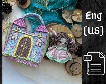 PDF Crochet Pattern Castle for a Princess, Amigurumi doll pattern, Crochet castle, Cute doll, Doll pattern, Amigurumi doll