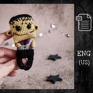 Patrón de crochet de Bebé Frankenstein - Muñeco monstruo amigurumi único para Halloween - Regalo de crochet DIY para fanáticos del terror - Patrón digital en PDF