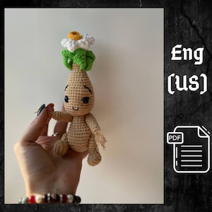 PDF Crochet Narcissus Doll Pattern, Amigurumi Flower, Cute Plant Doll, Flower doll, Amigurumi Doll Pattern, Flower Toy, Spring Crochet