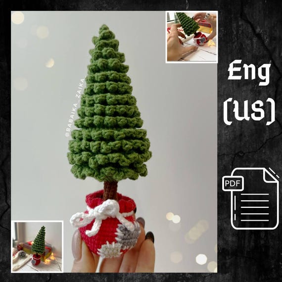 Preview of PDF Crochet Pattern Christmas Tree,  Amigurumi Tree, Christmas ornaments, Christmas Decor, Amigurumi Christmas, Easy Pattern by CrochetFunnyFriends