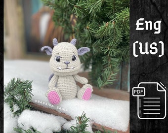 PDF Crochet Gargoyle Pattern, Amigurumi Gargoyle, Crochet Halloween Pattern, Amigurumi Dragon, Amigurumi animal, Crochet animal