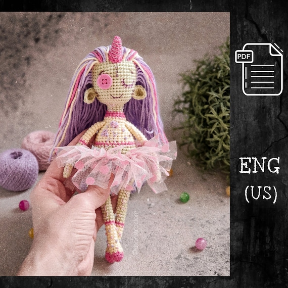 CROCHET PATTERN Gothic Doll / Gothic Amigurumi Doll / Amigurumi Little Doll / Crochet creepy Girl / Voodoo Doll / Halloween Pattern