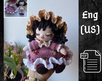 PDF Vintage Doll Crochet Pattern, Amigurumi Doll Pattern, Vintage Pattern, Crochet baby doll,  Crochet doll, Amigurumi toys, Vintage decor