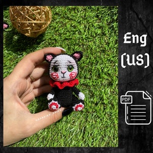 PDF Crochet Billy, Creepy Horror doll, Amigurumi cat, Voodoo Accessory, Halloween Crochet Pattern, Monster Doll Crochet Pattern