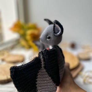 DIY amigurumi bat pattern, Halloween crochet plush with wings, beginner easy steps, printable PDF.