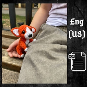 PDF Welsh Corgi Crochet pattern, Crochet Animal Pattern, Crochet Puppy, Amigurumi baby toy, Crochet Cute Dog Amigurumi, Crochet Cute Funny