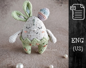 CROCHET PATTERN cute Easter Egg / Amigurumi Easter pattern/ Crochet bunny Pattern / PDF in English