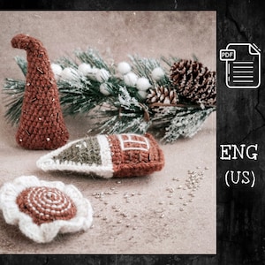 Crochet pattern Christmas ornaments / Christmas tree / Amigurumi Christmas / Home decoration / Holiday Decor Pattern / Winter Festive Decor
