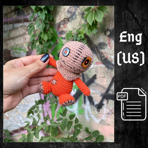 Preview of PDF Crochet Voodoo, Creepy Sam doll, Amigurumi voodoo, Voodoo Accessory, Halloween Crochet Pattern, Voodoo Doll Crochet Pattern, Crochet Sam by CrochetFunnyFriends