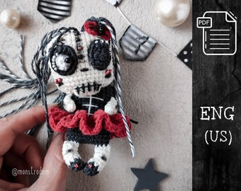 Crochet pattern Skeleton / Amigurumi little creepy doll / Crochet Halloween pattern / PDF in English