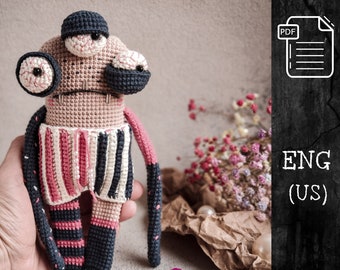 Crochet pattern monster Mr. Boo / Amigurumi sad monster / Amigurumi Halloween / Amigurumi Monster toy / PDF