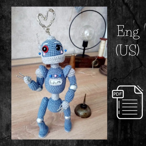 Jouet robot, modèle de robot, robot pour garçons, poupée robot, robot amigurumi, robot en peluche, crochet de lampe amigurumi, lampe robot, guirlande au crochet