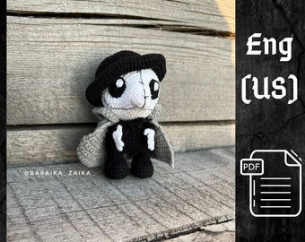 Modèle PDF docteur peste au crochet, ornement d'Halloween Amigurumi, modèle poupée effrayante au crochet, monstre mignon Amigurumi, pandémie d'Halloween