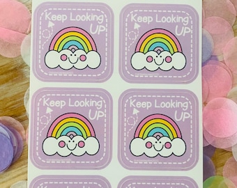 Keep Looking UP Rainbow Stickers