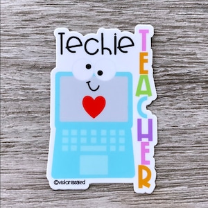 Techie Teacher Vinyl Die Cut Sticker