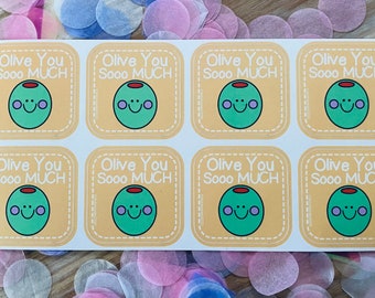 Olive You Sooo MUCH Stickers