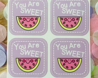 You're Sweet Watermelon Stickers