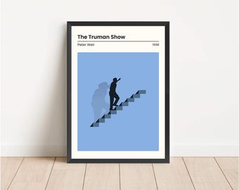 Filmaffisch för Truman Show: Minimalistisk filmkonsttryck