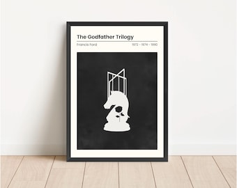 The Godfather Minimalist Poster: Gangster Film Art