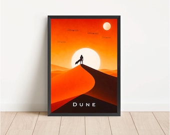 Plakat filmowy „Diuna”: wydruk artystyczny filmu science fiction