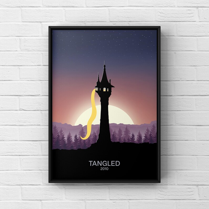 Tangled Tree In Movie Tangled Movie Poster: Minimalist Film Art Print - Etsy