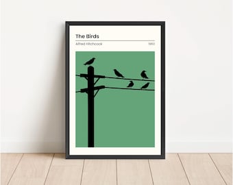 The Birds Movie Poster: Alfred Hitchcock Film Art Print
