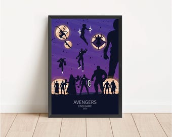 Avengers Endgame Print: Minimalistisches Superhelden Film Dekor