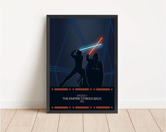 Star Wars: Das Imperium schlägt zurück | Film Film Poster | Sci-Fi | George Lucas | Jedi | Minimalistische Kunst