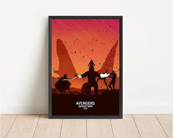 Avengers Infinity War Print | Minimalist Superhero Film Poster