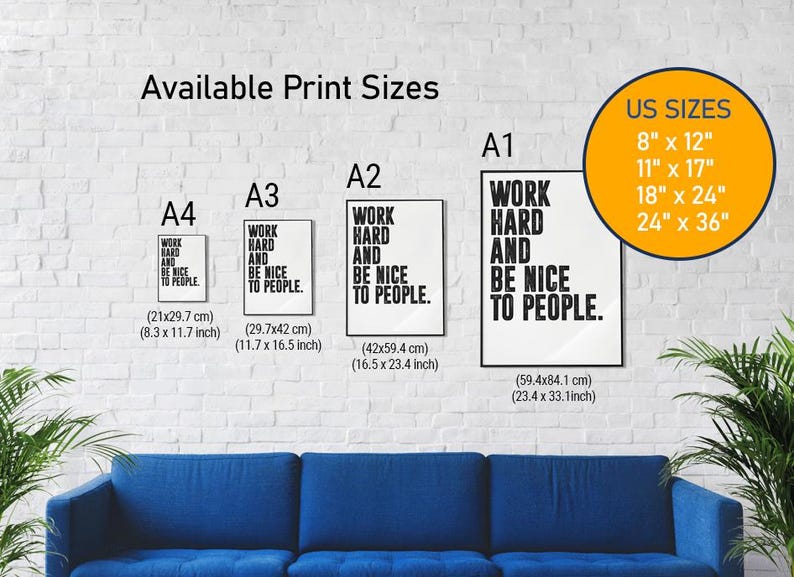 Ikigai Definition Inspirational Office Poster Wall Art Print