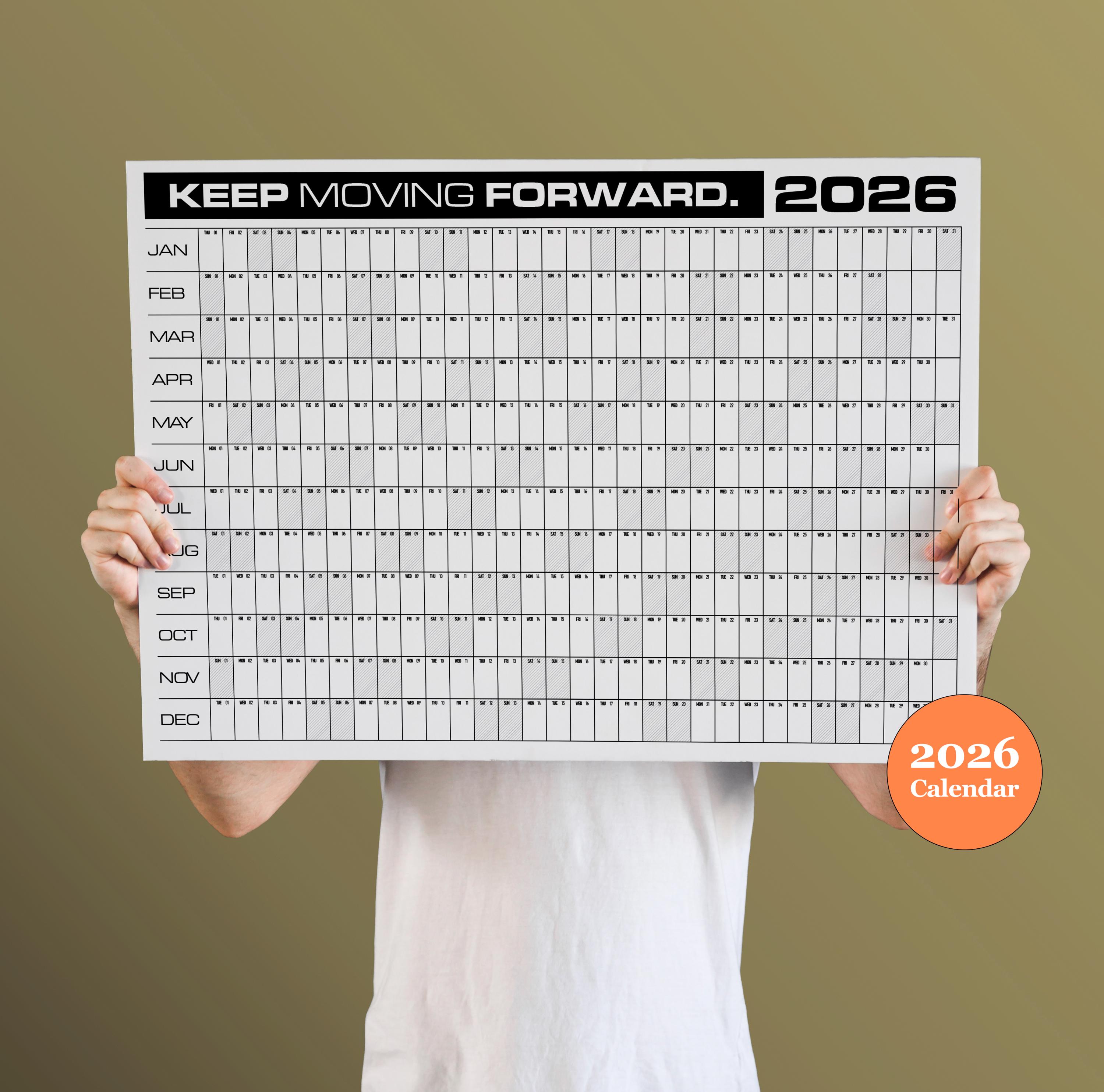 Keep Moving Forward , 2026 Block Year Planner, 2026 Wall Calendar ...