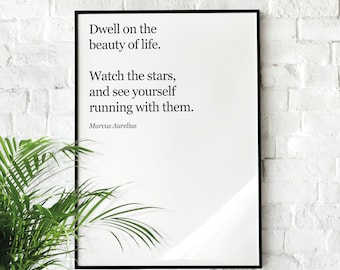 Marcus Aurelius Poster | Stoic Art Print, Marcus Aurelius Quote Print, Marcus Aurelius Art for Stoics, Stoicism Gift, Marcus Aurelius Gift