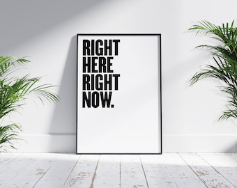 Fatboy Slim Right Here  | Wall art lyric, Minimalist, Lyric poster, Song, Inspirational Quotes, Motivation, Office Poster, Home Décor