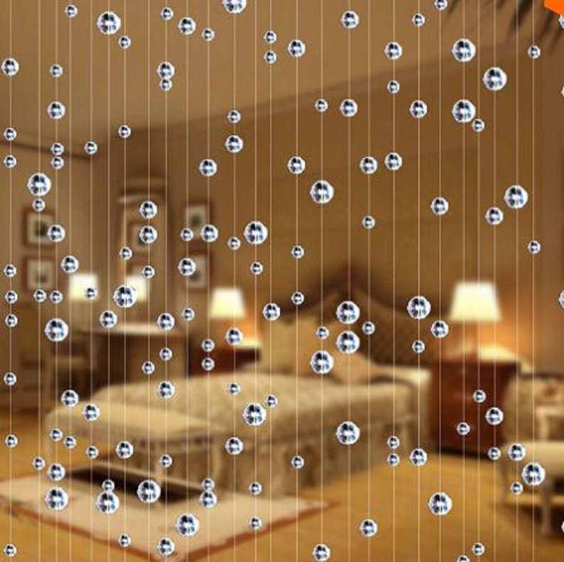 Fashion Crystal Glass Bead Curtain Indoor Home Decoration Etsy