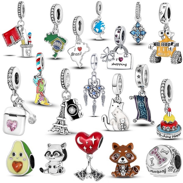 Sterling Silver Charm Bracelet Etsy