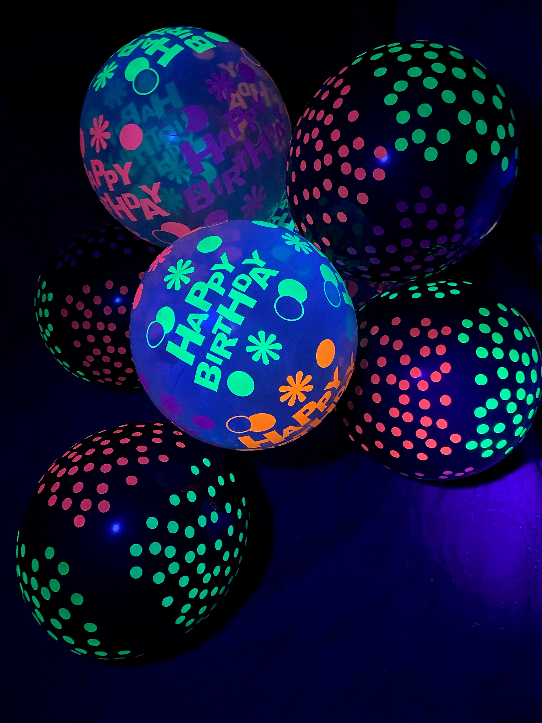 Black Light Party Balloons,neon Balloon Garland Kit,glow Party Set