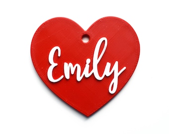Heart Tag Valentine’s Basket Tags Valentine’s Day Tags Valentine’s Day Bag Tags Custom Name Tag Valentine's Day Name Tags