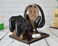Headphones and Controller Stand, Gaming Décor, Headset Stand, Headphones and Gaming Controller Holder, Christmas Gift for Gamers