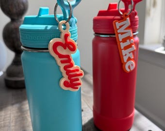 3D Printed Custom Keychain – Personalized Name Key Ring, Backpack Tag, Unique Bag Accessory, Tumbler tag, Water bottle charm, Lunch bag tag