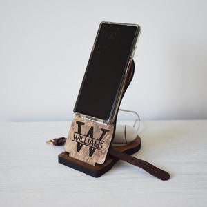 Magnetic wireless charging station for smartphone, smartwatch, earbud, Compact wireless stand, 3 in one, 2 wireless chargers are included!