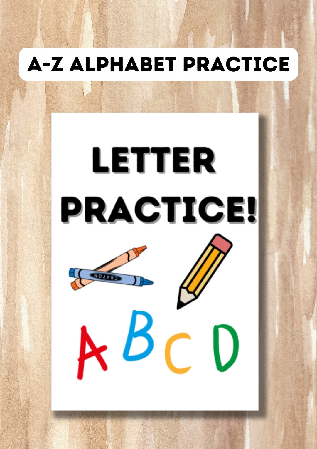 Children's Printable Alphabet Book Pages Digital - Etsy